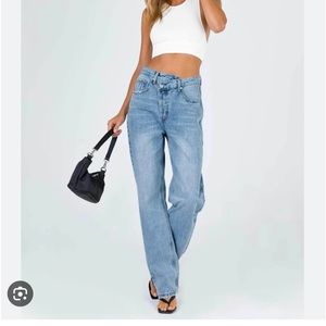 Princess polly holly asymmetrical jeans